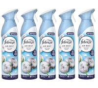 Febreze Air Mist Air Freshener Spray odour Eliminator Home & Office Fragrances Multi Scents 185ml (5, Cotton Fresh Scent)