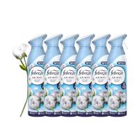 Febreze Air Mist Spray COTTON FRESH - 6 × 185 ml | OdourClear Technology | Light Crisp Cotton Room Spray | Eliminates Odours, Not Just Masks Them