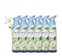 Febreze Air Mist Spray WHITE JASMINE - 6 x 185ml | Air Freshener with OdourClear Technology | Light Floral Room Spray for Long-Lasting Freshness | Eliminates Odours, Not Just Masks Them