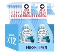 Febreze Antibacterial Fabric Freshener Spray Fresh Linen 12 x 385ML,