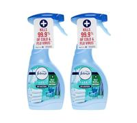 Febreze ANTIBACTERIAL Fabric Freshener Spray, FRESH LINEN Scent, 2 x 500ml Twin Pack, Kills 99.9% of Bacteria, Odour Eliminator for Hard to Wash Fabrics