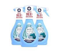 Febreze ANTIBACTERIAL Fabric Freshener Spray, FRESH LINEN Scent, 3 x 500ml, Kills 99.9% of Bacteria, Odour Eliminator for Hard to Wash Fabrics