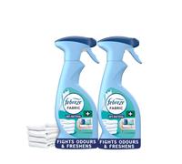 Febreze Antibacterial Fabric Refresher Spray FRESH LINEN 375ml Pack of 2 -