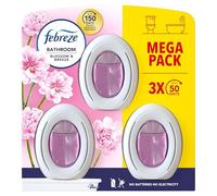 Febreze Bathroom Continuous Air Freshener Blossom and Breeze - Fights Odour & Freshens - 3 Units