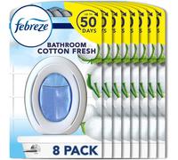 Febreze Bathroom Air Freshener, Odour Eliminator, Cotton Fresh, 8 Count