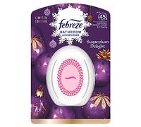 Febreze Bathroom Air Freshener | Sugarplum Delight | 7.5ml | Continuous Freshness for up to 50 Days | OdourClear Technology | No Electricity or Batteries Needed | Fights & Prevents Bathroom Odours