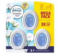 Febreze Bathroom Continuous Air Freshener Cotton Fresh 3 Unit Fights Odour
