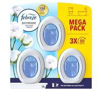 Febreze Bathroom, Continuous Air Freshener Cotton Fresh, 3 Unit, Fights Odour and Freshens
