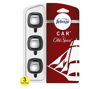 Febreze Car Air Fresheners, Old Spice Scent, Odor Eliminator for Strong Odor, Car Vent Clips (3 Count)