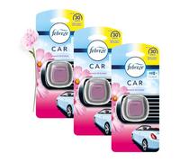Febreze Car Clip Air Freshener BLOSSOM BREEZE - Pack of 3 (2 ml Vent Clips) | OdourClear Technology for Up to 30 Days of Freshness