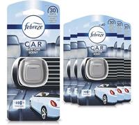 Febreze Car Clip Air Freshener, Odour Eliminator, New Car Scent, 6 Count