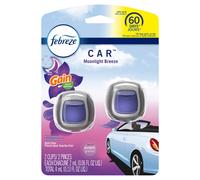 Febreze Car OdorEliminating Air Freshener Vent Clip with Gain Scent Moonlight Breeze 2 count
