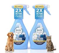 Febreze Cotton Fresh Fabric Freshener Spray - Water-Based Clothes and Furniture Refresher, Odor-Eliminating for Sofas, Bedding, Carpets, and Linens, Set of 2x500 ml