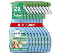 Febreze Fabric Freshener Spray, Pet Odour Fighter, Febreze Air Fresheners, Fresh, 4 Litre (500 ml x 8)