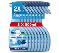 Febreze Fabric Freshener Spray, Odour Eliminator, Fresh, 4 Litre (500 ml x 8)