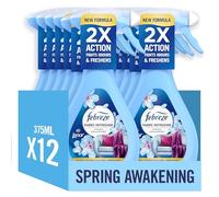 Febreze Fabric Freshener Spray Lenor Spring Awakening 12 x 385ML, Fights Tough Odours Trapped In Fabrics And Leaves A Fresh Scent