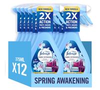 Febreze Fabric Freshener Spray Lenor Spring Awakening 12 x 385ML, Fights Tough Odours Trapped In Fabrics And Leaves A Fresh Scent