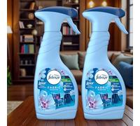Febreze Fabric Freshener Spray Odour Eliminator - Pack of 2 x 500ml | Water-Based Formula, Spring Awakening Scent | Fabric & Carpet Freshener for Home