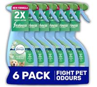 Febreze Fabric Refresher & Air Freshener Spray Laundry & Fabrics Scent Boosters - Sofas, Carpet & Curtains Odour Eliminator - Fights Pet Odours 375ml - Box of 6
