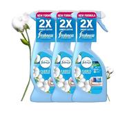 Febreze Fabric Refresher Spray COTTON FRESH - Pack of 3 × 375 ml | OdourClear Heavy-Duty Fabric Spray | Removes Tough Odours from Sofas, Curtains & Carpets