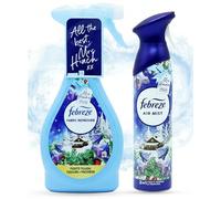 Febreze Fabric Spray Alpine Escape 500ml and Febreze Air Mist Alpine Escape 185ml Odour Eliminator Set Refreshing Winter Fragrance Removes Odours from Fabrics and Air Freshener Home Bundle
