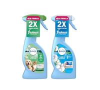 Febreze Fabric Spray bundle, 1 x COTTON 375ml and 1 x PET FRESH 375ml, Fight Odour from Fabric, Suitable for Sofa, Curtains and Fabrics, Safe around Dogs and Cats