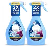 Febreze Lenor Spring Awakening Fabric Refresher Spray 385ml x2 - Odour Eliminating Fabric Refresher with 2X Action, Long Lasting Freshness up to 24 Hours, Ideal for Sofas Carpets Curtains & Pet Homes