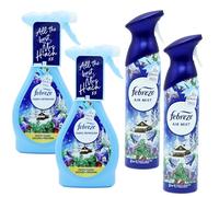 Febreze Mrs Hinch's Alpine Escape Bundle - Air Mist 185ml x 2 & Fabric Freshener 500ml x 2