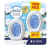Febreze New Cotton Fresh 2In1 Bathroom/Small Spaces Air Freshener 7.5 Ml. - Cotton Fresh. Twin Pack, Twin Pack, Blue