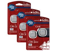 Febreze Old Spice Car Vent Clip Air Freshener Long Lasting Freshness 2ml x3