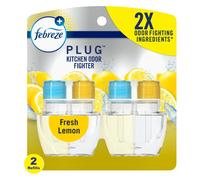 Febreze Plug In Air Freshener Odor-Fighting Scented Oil Refill Kitchen Odor Fighter 2 Refills