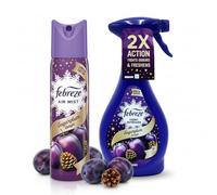 Febreze Sugarplum Fabric Spray and Sugarplum Delight Air Freshener : Odour Eliminator Fabric Refresher Long Lasting Winter Home Room Spray Holiday Scent Pet Odour Neutraliser Upholstery Bedding