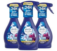 Febreze Unstoppable Fabric Freshener Spray Bundle - 3 x 500ml, Water-Based Fabric & Carpet Odour Eliminator, Room & Home Air Freshener Spray with Card - Bulk Buy Pack (Spring Awakening)