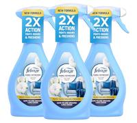 Febreze Unstoppable Fabric Freshener Spray Bundle - 3 x 500ml, Water-Based Fabric & Carpet Odour Eliminator, Room & Home Air Freshener Spray with Card - Bulk Buy Pack (Cotton Fresh)