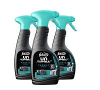 Febreze UNSTOPPABLES Fabric Freshener Spray Bundle - 3 x 500ml FRESH Scent | Extra Strength Odour Eliminator for Fabric & Carpet | Water-Based Formula | 2x Power vs Regular Febreze