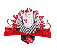 February 14th Valentine's Day Greeting Card 3D Pop Up Cards