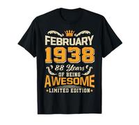 February 1938 Vintage 88 Years Awesome 88th Birthday Feb T-Shirt