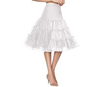 February 2026 Multi-Layered Underskirt with Four Layers for More Volume Hold of the Skirt, White, One Size