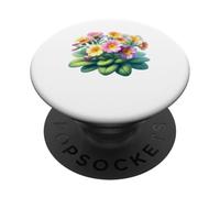 February Birth Flower Primrose Floral Bloom PopSockets Adhesive PopGrip