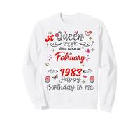February Birthday A Queen Was Born in February 1983 February Sweatshirt