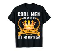 February Dad Papa Father Uncle Cool Men Are Born On 19th Feb T-Shirt