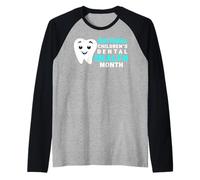 February is National Children's Dental Health Month Raglan Baseball Tee