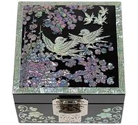 February Mountain Mother of Pearl Small Jewelry Box - Birthday Gifts for Women & Friends, BFF Gifts