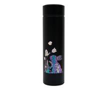 FEBRUARY MOUNTAIN Mother Of Pearl Tumbler with Tea Infuser & Strainer 16.9oz Hot/Cold Drinks & Beverages - Stainless Steel Infuser Bottle for Loose Leaf Tea & Coffee (Flowery Path)
