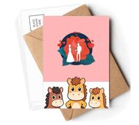 February Romantic Traditional Valentines Day Postcards Envelopes Cards Mailing Year Horse