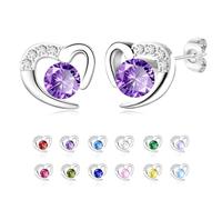 February Women S925 Silver Earrings For Women Gift February Birthstone Earrings for Her Girls Ladies Birthday Gift (2)