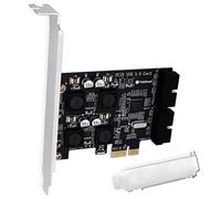 FebSmart 2X 19Pin USB 3.0 Header Ports PCI Express USB 3.0 Expansion Card for Windows Server, XP, Vista, 7, 8, 8.1, 10 PCs-Build in Self-Powered Technology-No Need Additional Power Supply (FS-H2-Pro)
