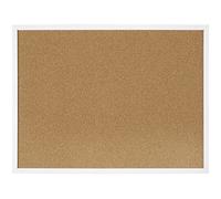 FEBSNOW Cork Board Bulletin Board 23 x 15.7 Inches with Rectangle White Frame Hanging Pin for Walls Office Message Board or Vision Board Decoration