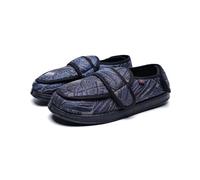 FebTzadik Women's Diabetic Edema Shoes - Adjustable Strap, Swollen Feet & Arthritis Relief, Non-Slip, Wide, Comfortable Orthopedic Slippers for Elderly, Indoor & Outdoor Use(Blue,2 UK)