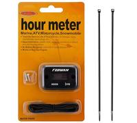 FEBWAN Inductive Hour Meter,Engine Hour Meter,Dirt Bike Hour Meter,Motorcycle Hour Meter,Hour Meter for Lawn Mower Snowmobile Karting Marine ATV Boat Outboard Generator Waterproof,1Pakc Black